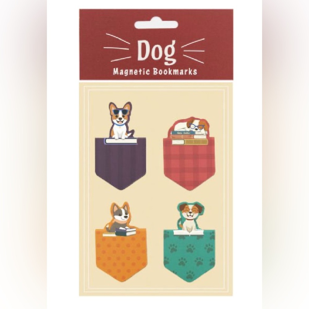 Woof: Set of 4 Magnetic Bookmarks NWT